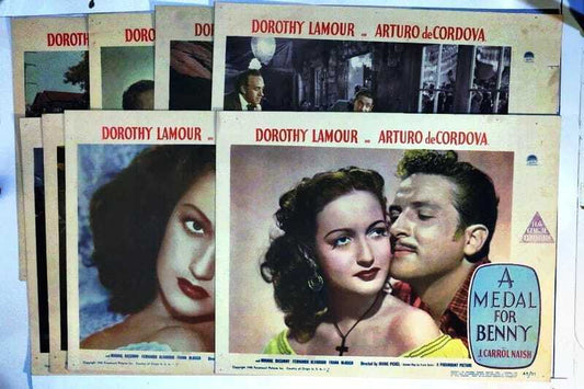 ORIGINAL LOBBY CARDS - A MEDAL FOR BENNY - 1945 - set of 8