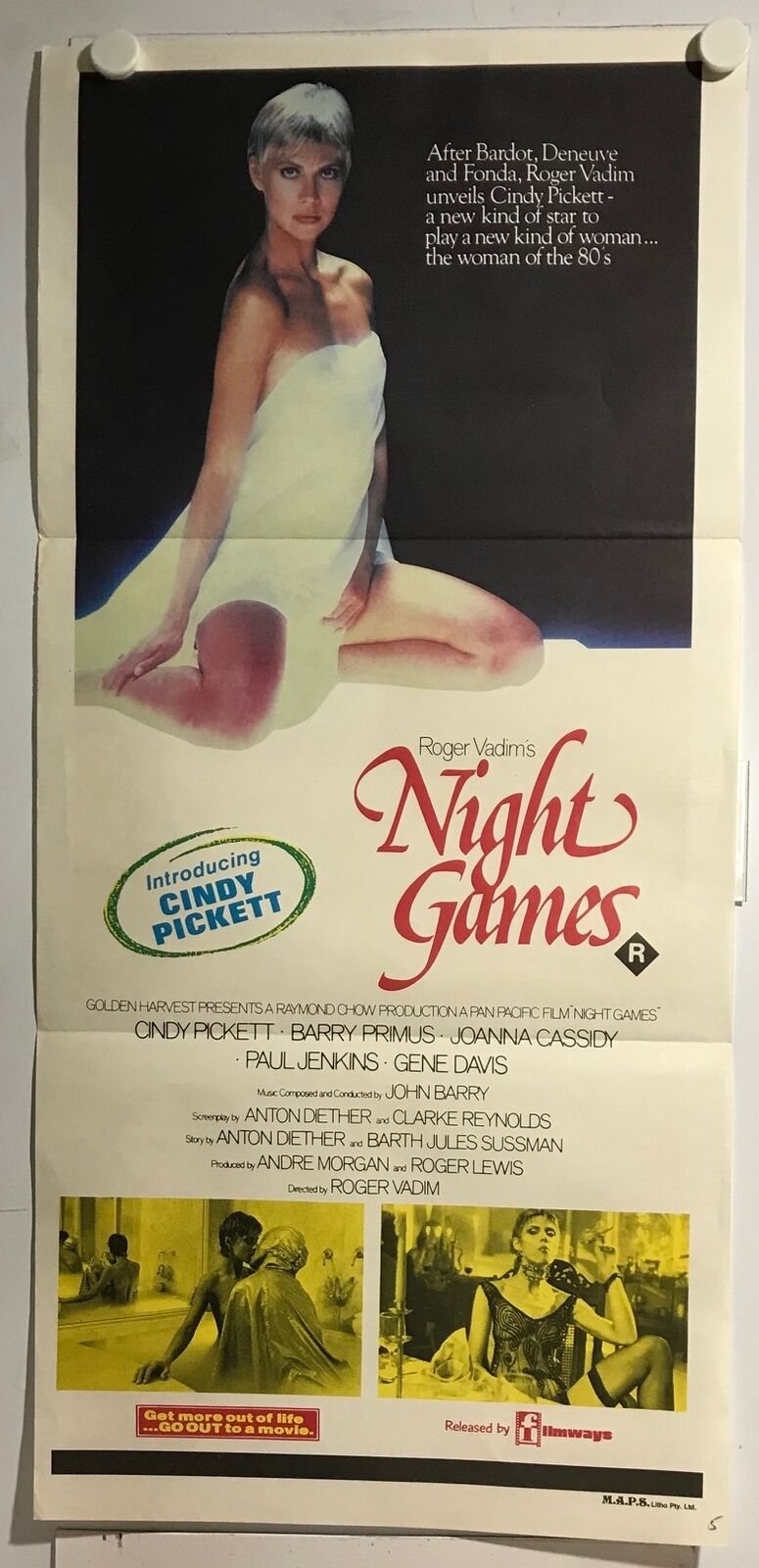 ORIGINAL DAYBILL MOVIE POSTER - NIGHT GAMES