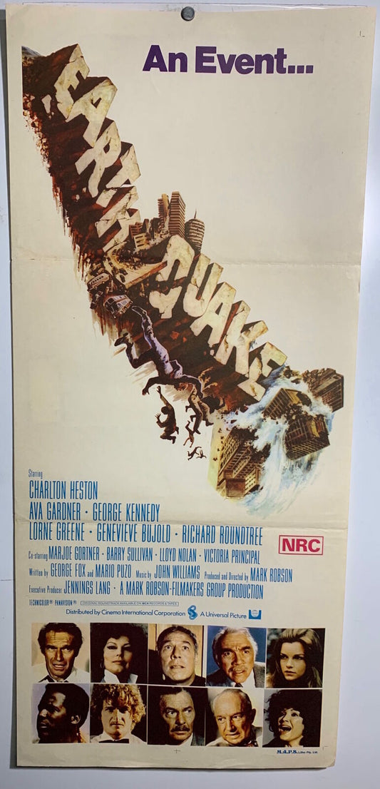 ORIGINAL DAYBILL MOVIE POSTER - EARTH QUAKE