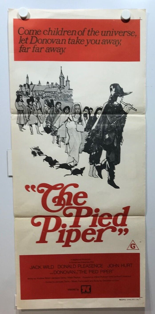 ORIGINAL DAYBILL MOVIE POSTER - THE PIED PIPER - 1972