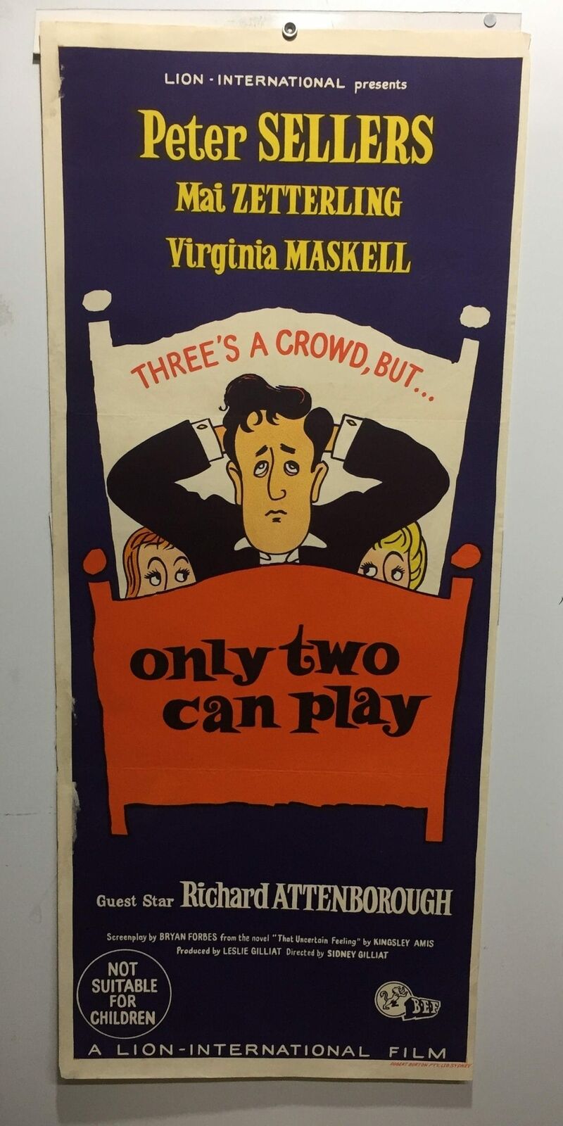 ORIGINAL DAYBILL MOVIE POSTER - ONLY TWO CAN PLAY