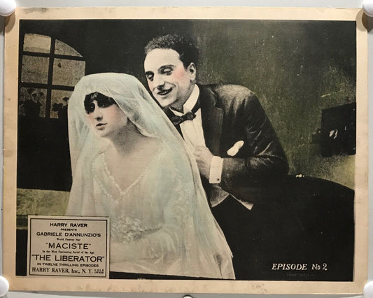 ORIGINAL SERIAL LOBBY CARD - THE LIBERATOR (n) -1918 - Maciste - episode #2 -...