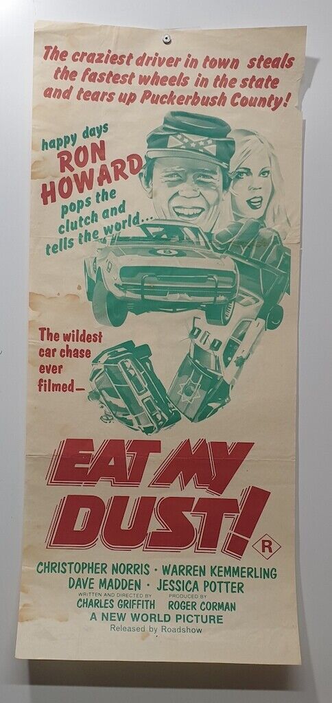 ORIGINAL DAYBILL MOVIE POSTER- EAT MY DUST! CHRISTOPHER NORRIS WARREN KEMMERLING