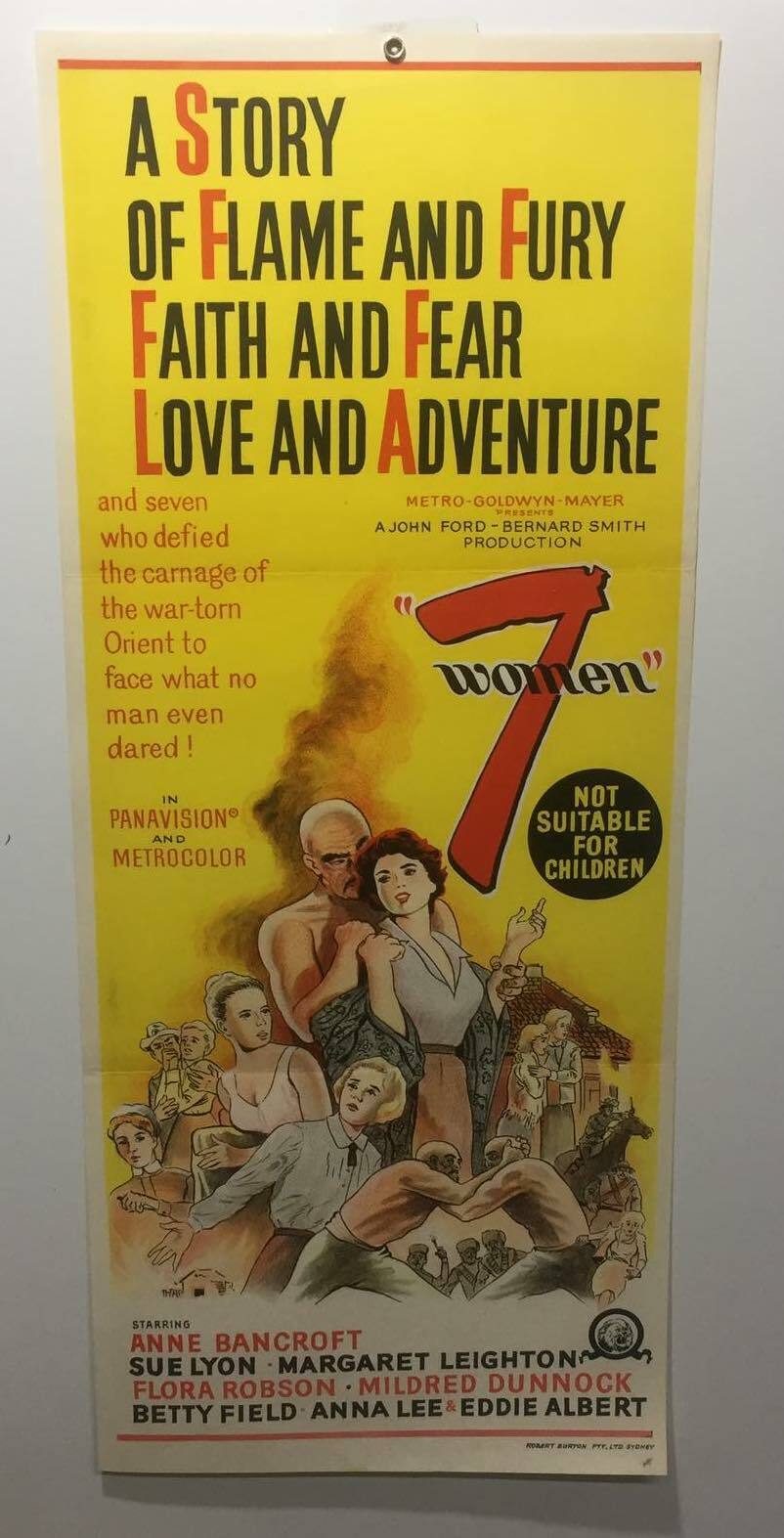 ORIGINAL DAYBILL MOVIE POSTER - 7 WOMEN