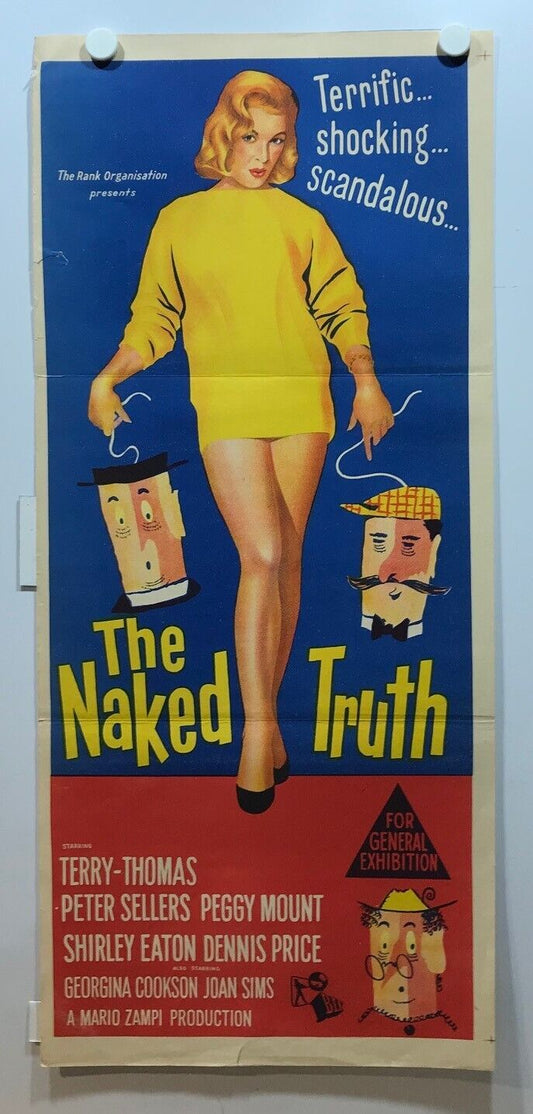 ORIGINAL DAYBILL MOVIE POSTER - THE NAKED TRUTH - 1957