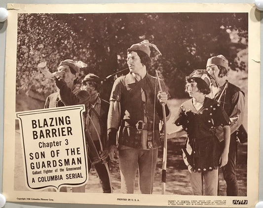 ORIGINAL SERIAL LOBBY CARD - SON OF THE GUARDSMAN (a) - 1946 - Ch 3 "Blazing ...