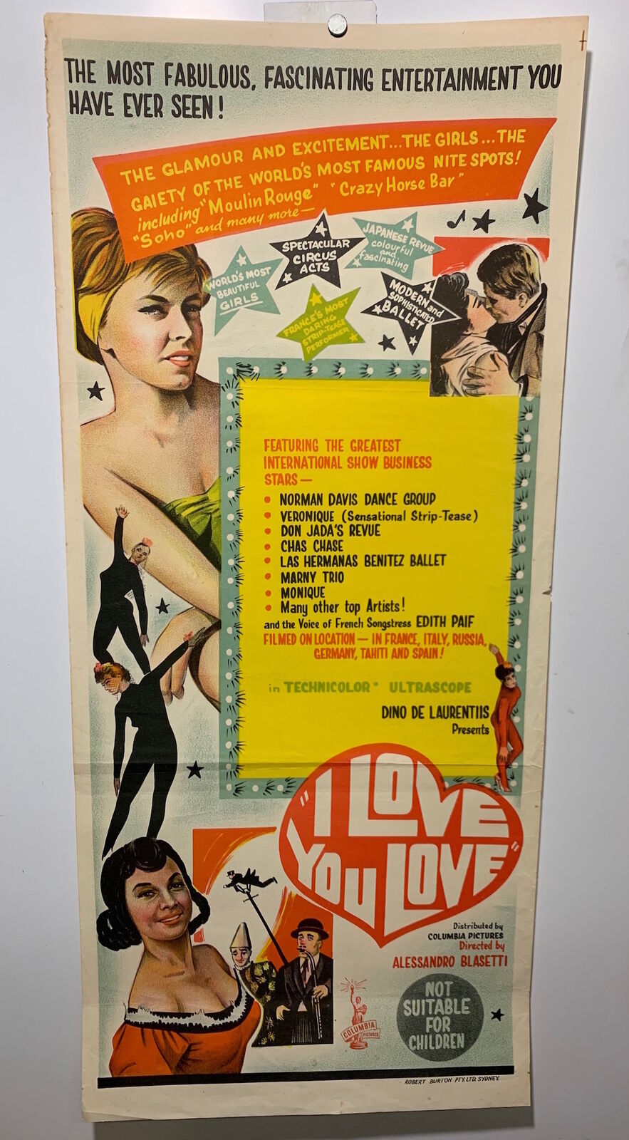 ORIGINAL DAYBILL MOVIE POSTER - I LOVE YOU LOVE (b)