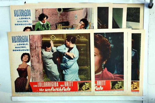 ORIGINAL LOBBY CARDS - THE UNFAITHFULS - 1960 - set of 8