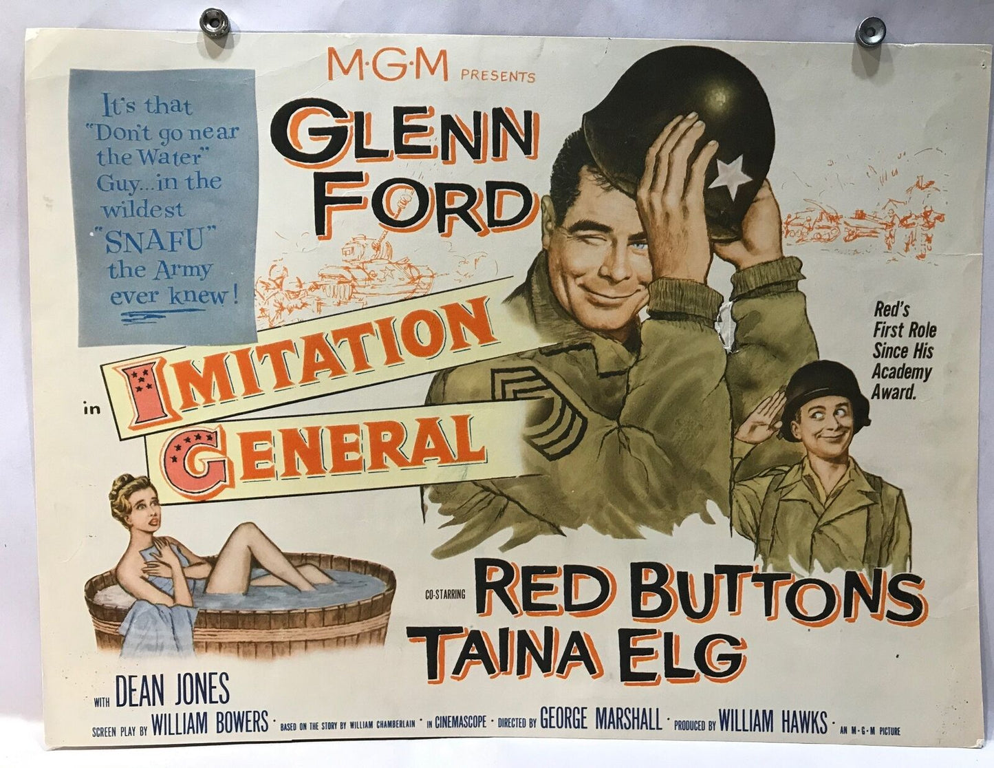 ORIGINAL LOBBY CARD - IMITATION GENERAL - 1958 - title card