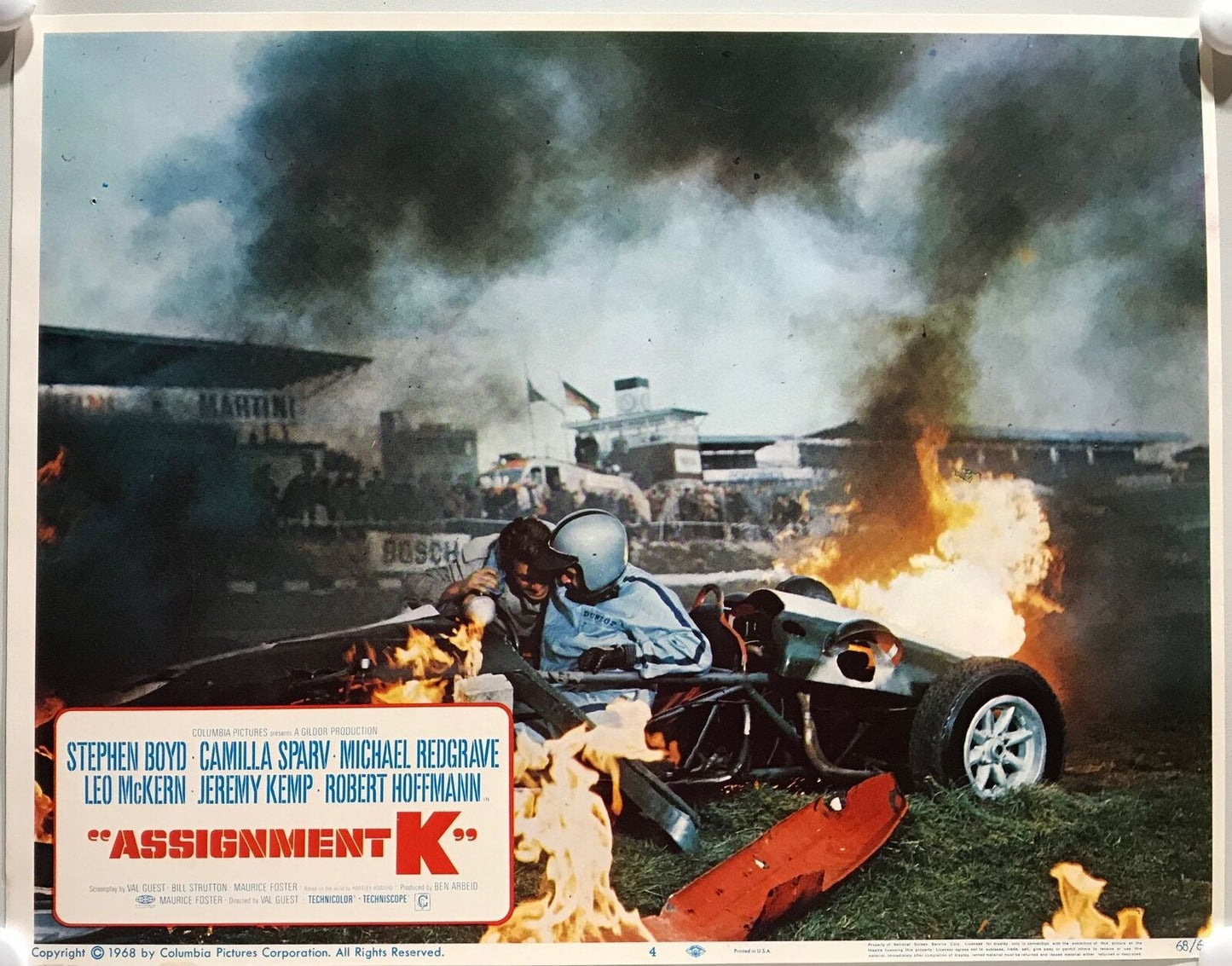 ORIGINAL LOBBY CARDS - ASSIGNMENT K - 1968 - set of 8
