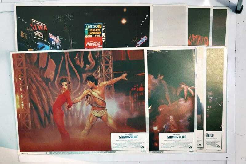 ORIGINAL LOBBY CARDS - STAYING ALIVE - 1983 - set of 8