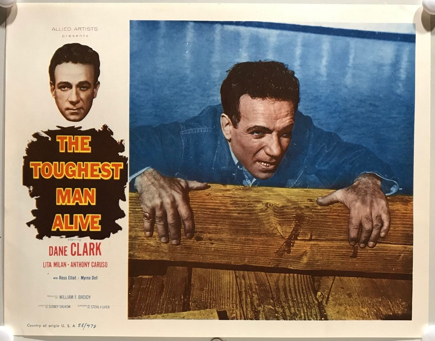 ORIGINAL LOBBY CARDS - THE TOUGHEST MAN ALIVE - 1955 - set of 8