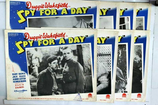 ORIGINAL LOBBY CARDS - SPY FOR A DAY - 1940 - set of 8