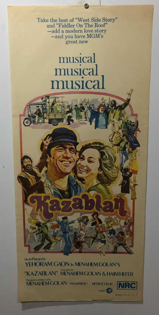 ORIGINAL DAYBILL MOVIE POSTER - KAZABLAN - MUSICAL