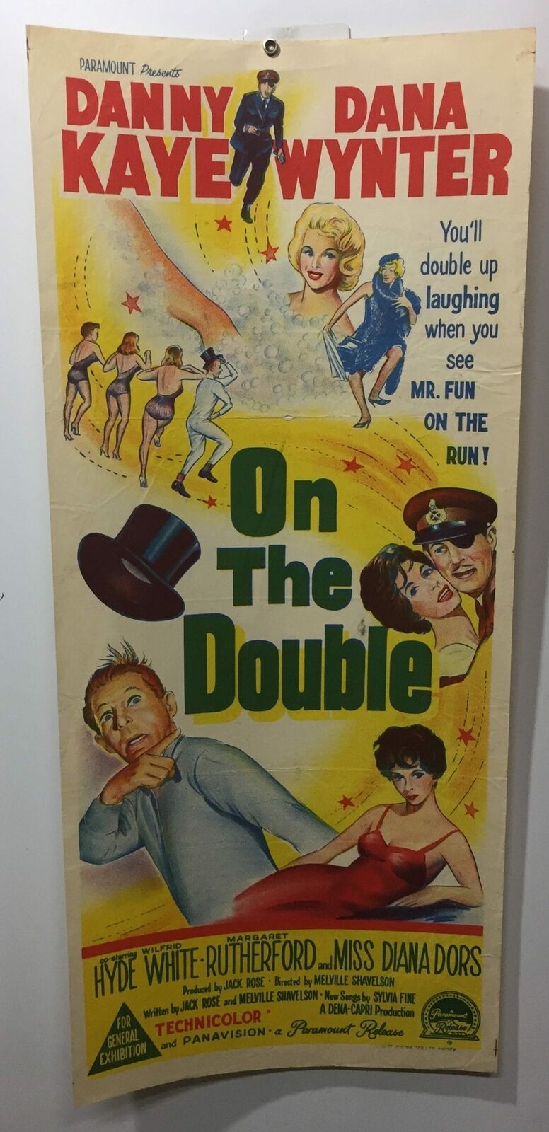 ORIGINAL DAYBILL MOVIE POSTER - ON THE DOUBLE