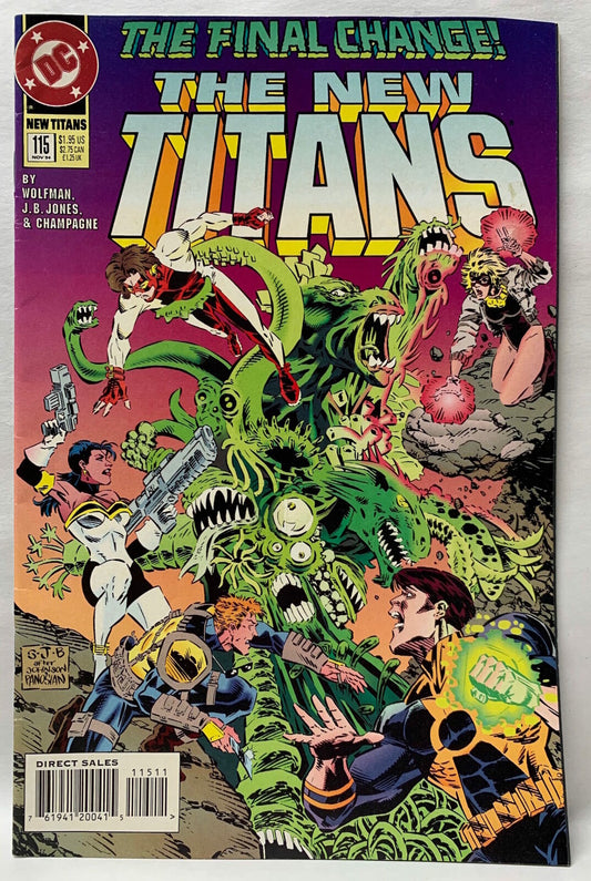 COMIC BOOK - THE FINAL CHANGE THE NEW TEEN TITANS #115