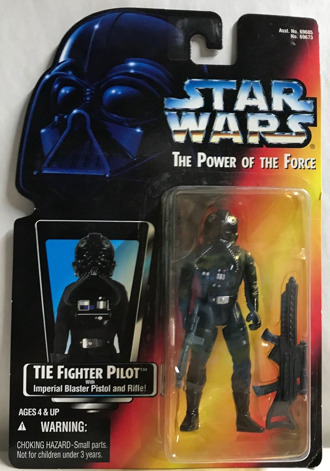 STAR WARS - KENNER - POTF - TIE FIGHTER PILOT - with Imperial Blaster Pistol and Rifle