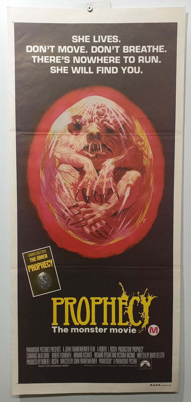 ORIGINAL DAYBILL MOVIE POSTER - PROPHECY - HORROR