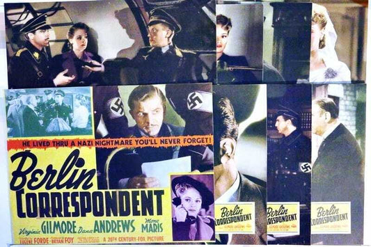 ORIGINAL LOBBY CARDS - BERLIN CORRESPONDENT - 1942 - set of 8