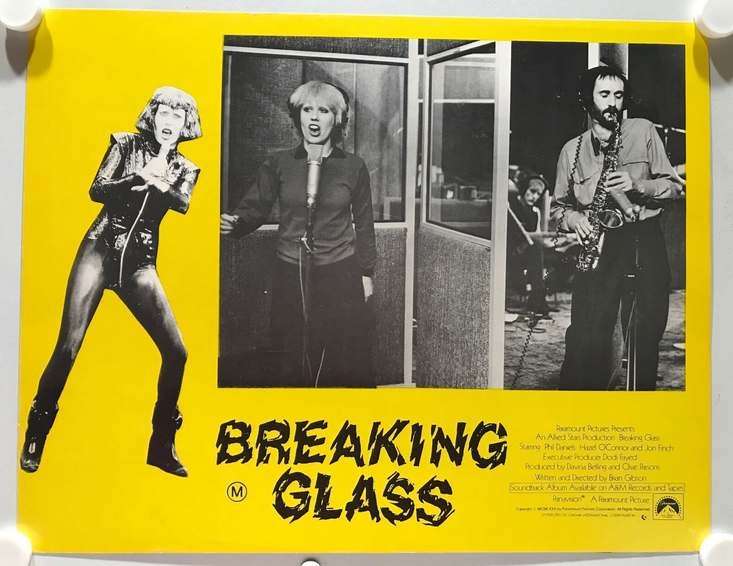 ORIGINAL LOBBY CARDS - BREAKING GLASS - 1980 - set of 8