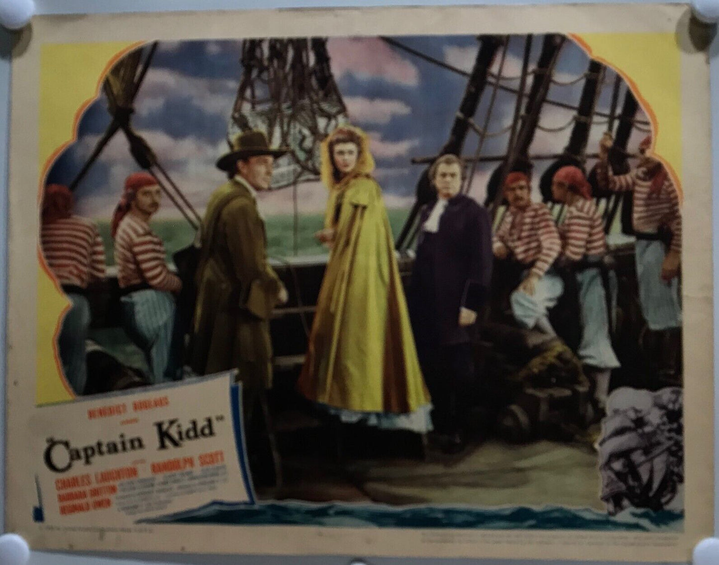 ORIGINAL LOBBY CARDS - CAPTAIN KIDD - 1945 - set of 8