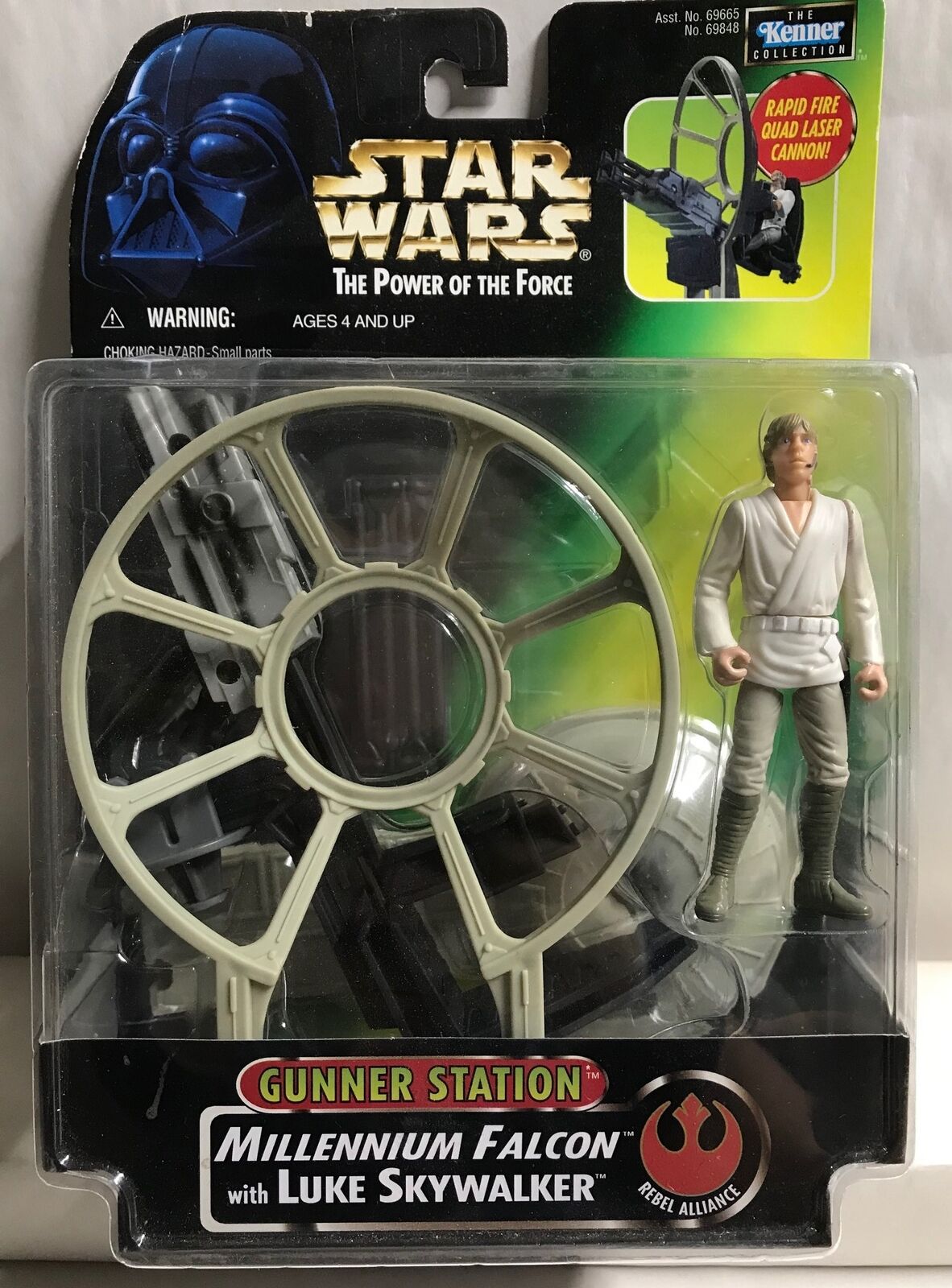 STAR WARS - KENNER - POTF - GUNNER STATION - MILLENNIUM FALCON - with LUKE SKYWALKER