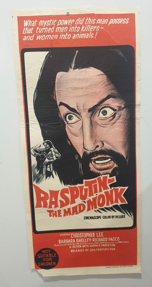 ORIGINAL DAYBILL MOVIE POSTER - RASPUTIN: THE MAD MONK - 1966