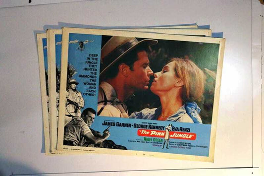 ORIGINAL LOBBY CARDS - THE PINK JUNGLE - 1968 - set of 8