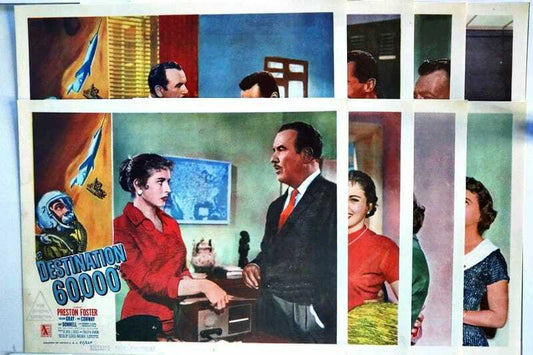 ORIGINAL LOBBY CARDS - DESTINATION 60,000 - 1957 - set of 8