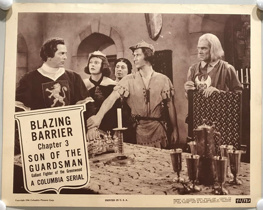 ORIGINAL SERIAL LOBBY CARD - SON OF THE GUARDSMAN (b) - 1946 - Ch 3 "Blazing ...