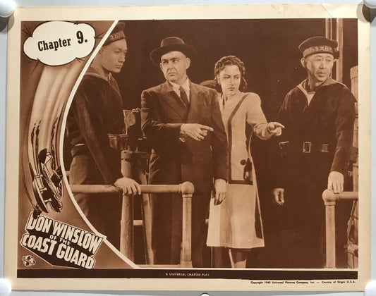 ORIGINAL SERIAL LOBBY CARD - DON WINSLOW OF THE COAST GUARD (b) - 1943 - Ch .