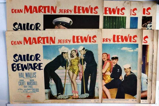 ORIGINAL LOBBY CARDS - SAILOR BEWARE - 1952 - set of 8