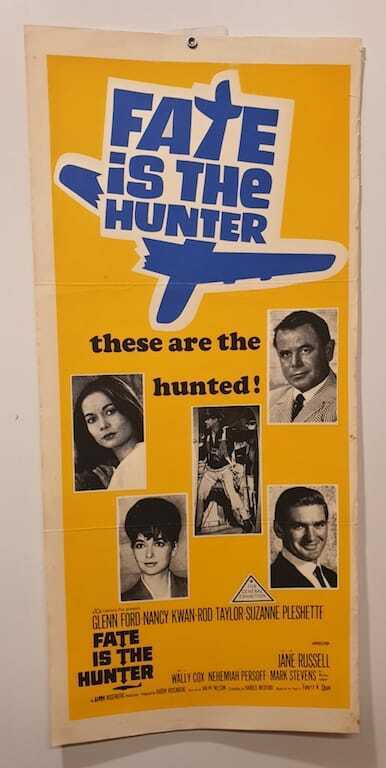 ORIGINAL DAYBILL MOVIE POSTER - FATE IS THE HUNTER