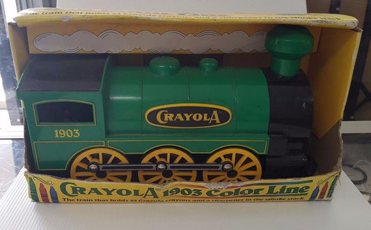 Crayola Train 1903 Color Line Holder and Sharpener holds 24 Colour Crayon
