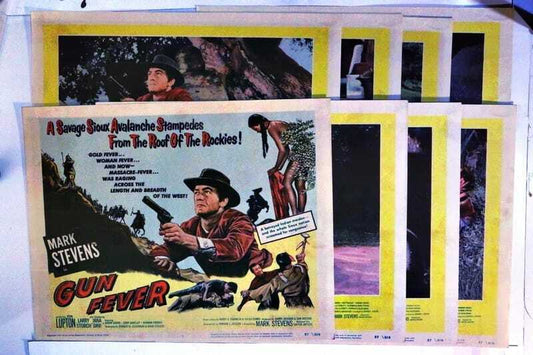 ORIGINAL LOBBY CARDS - GUN FEVER - 1957 - set of 8