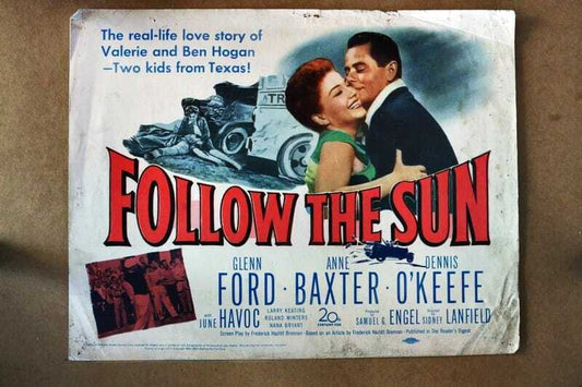 ORIGINAL LOBBY CARD - FOLLOW THE SUN - 1951 - title card