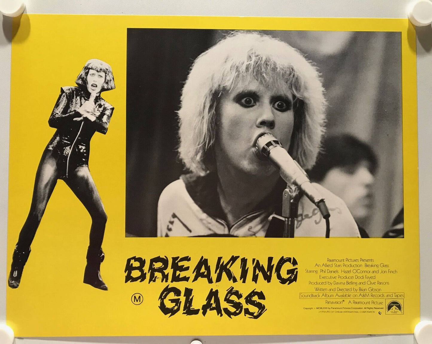 ORIGINAL LOBBY CARDS - BREAKING GLASS - 1980 - set of 8