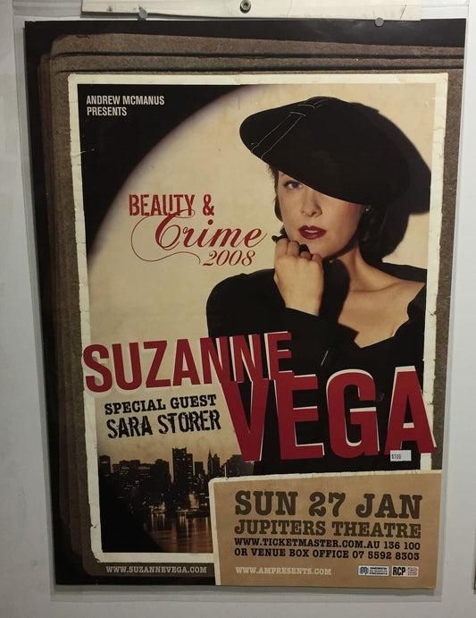 MUSIC PROMO POSTER - SUZANNE VEGA - BEAUTY & CRIME TOUR - 2008