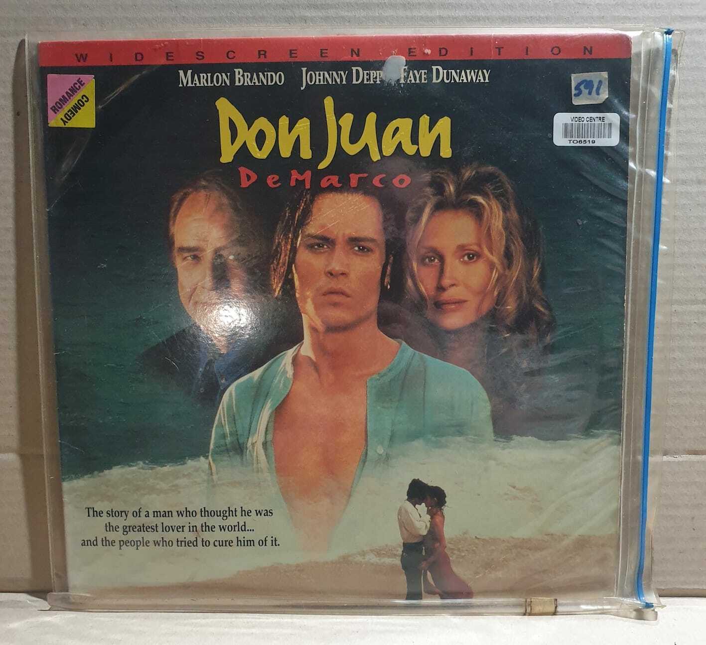 LASERDISC MOVIE - DON JUAN DE MARCO - Marlon Brando, Johnny Depp, Faye Dunaway