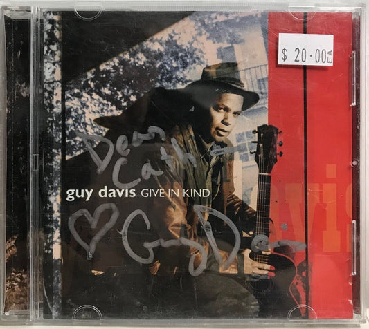 MUSIC CD IN CASE (COVER SIGNED) - GUY DAVIS - GIVE IN KIND