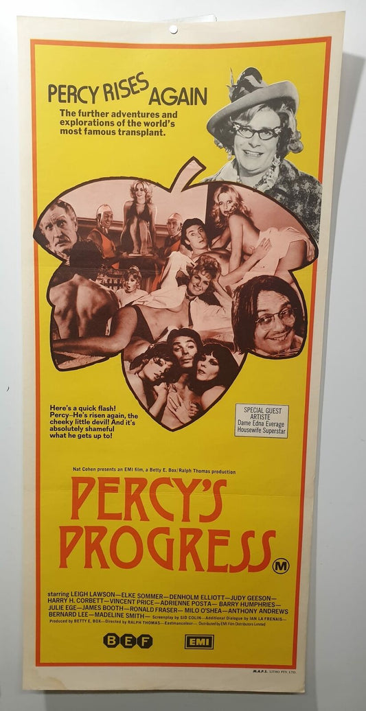 ORIGINAL DAYBILL MOVIE POSTER - PERCY'S PROGRESS