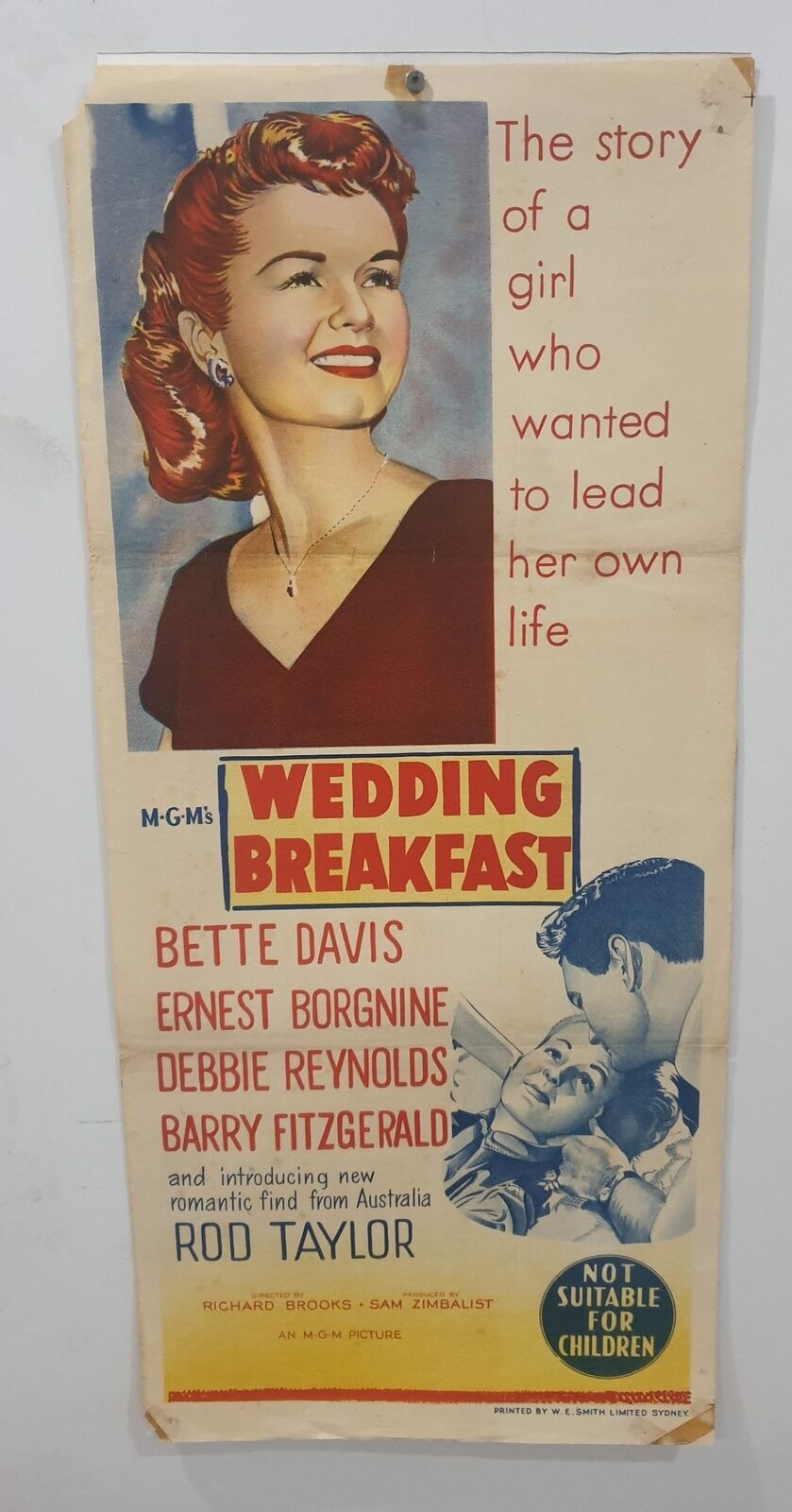 ORIGINAL DAYBILL MOVIE POSTER - WEDDING BREAKFAST - 1956