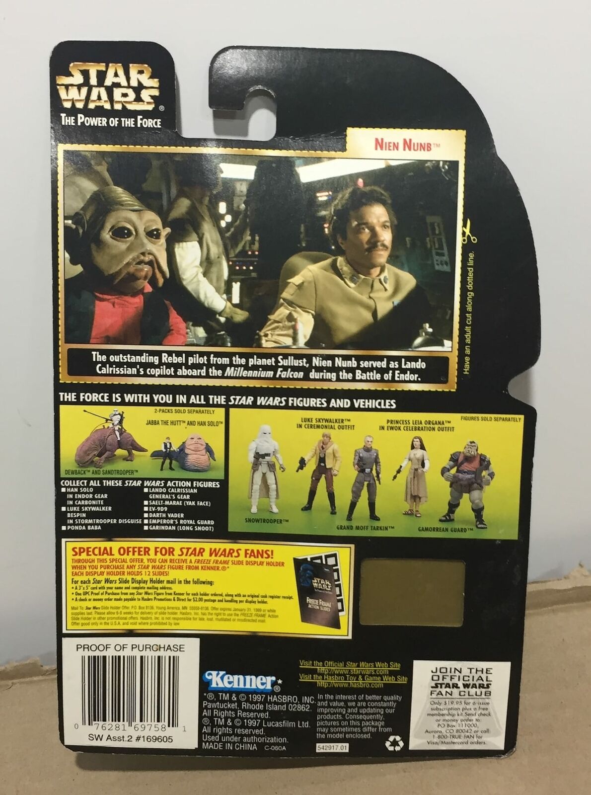 STAR WARS - KENNER - POTF - NIEN NUNB - with Blaster Pistol & Rifle