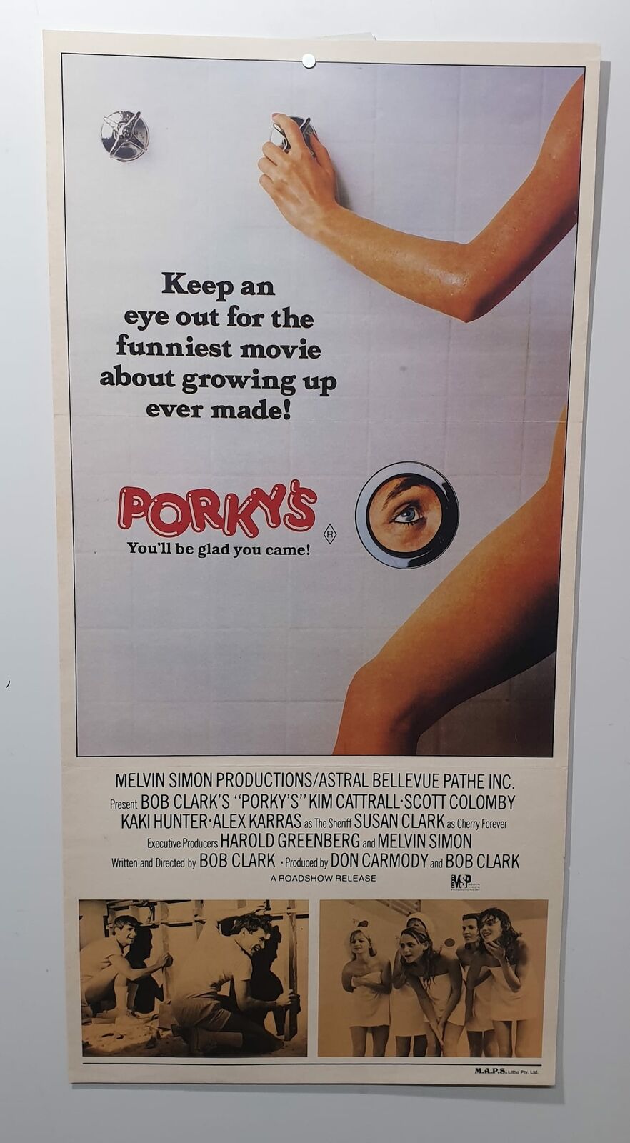 ORIGINAL DAYBILL MOVIE POSTER - PORKY'S  - ADULT