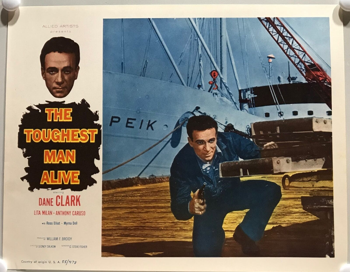 ORIGINAL LOBBY CARDS - THE TOUGHEST MAN ALIVE - 1955 - set of 8