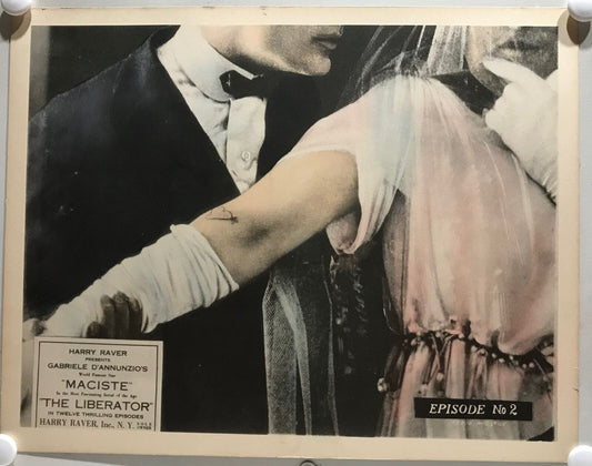 ORIGINAL SERIAL LOBBY CARD - THE LIBERATOR (c) -1918 - Maciste - episode #2 -...