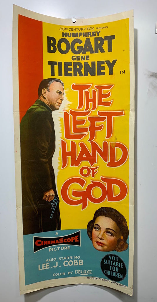 ORIGINAL DAYBILL MOVIE POSTER - THE LEFT HAND OF GOD (b) - 1955