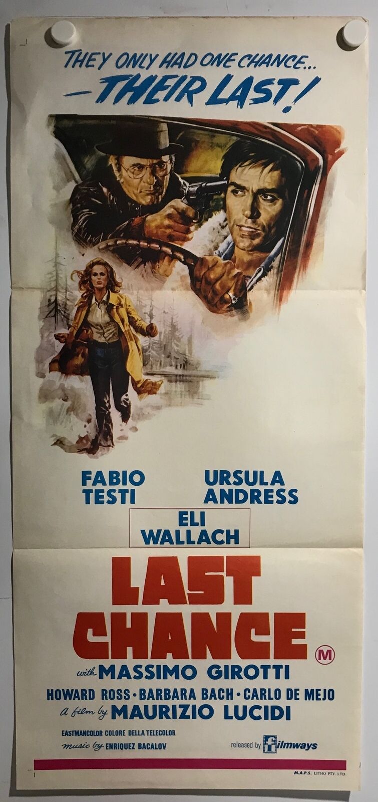 ORIGINAL DAYBILL MOVIE POSTER - LAST CHANCE