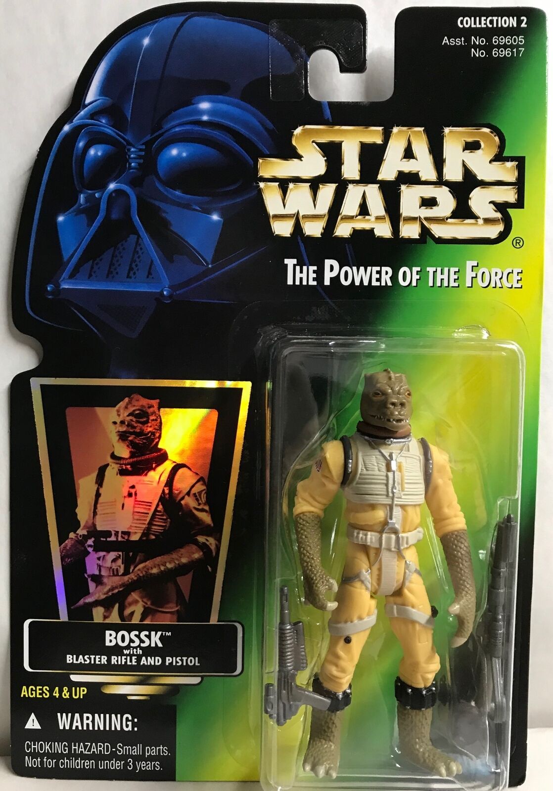 STAR WARS - KENNER - POTF - BOSSK - with Blaster Rifle and Pistol