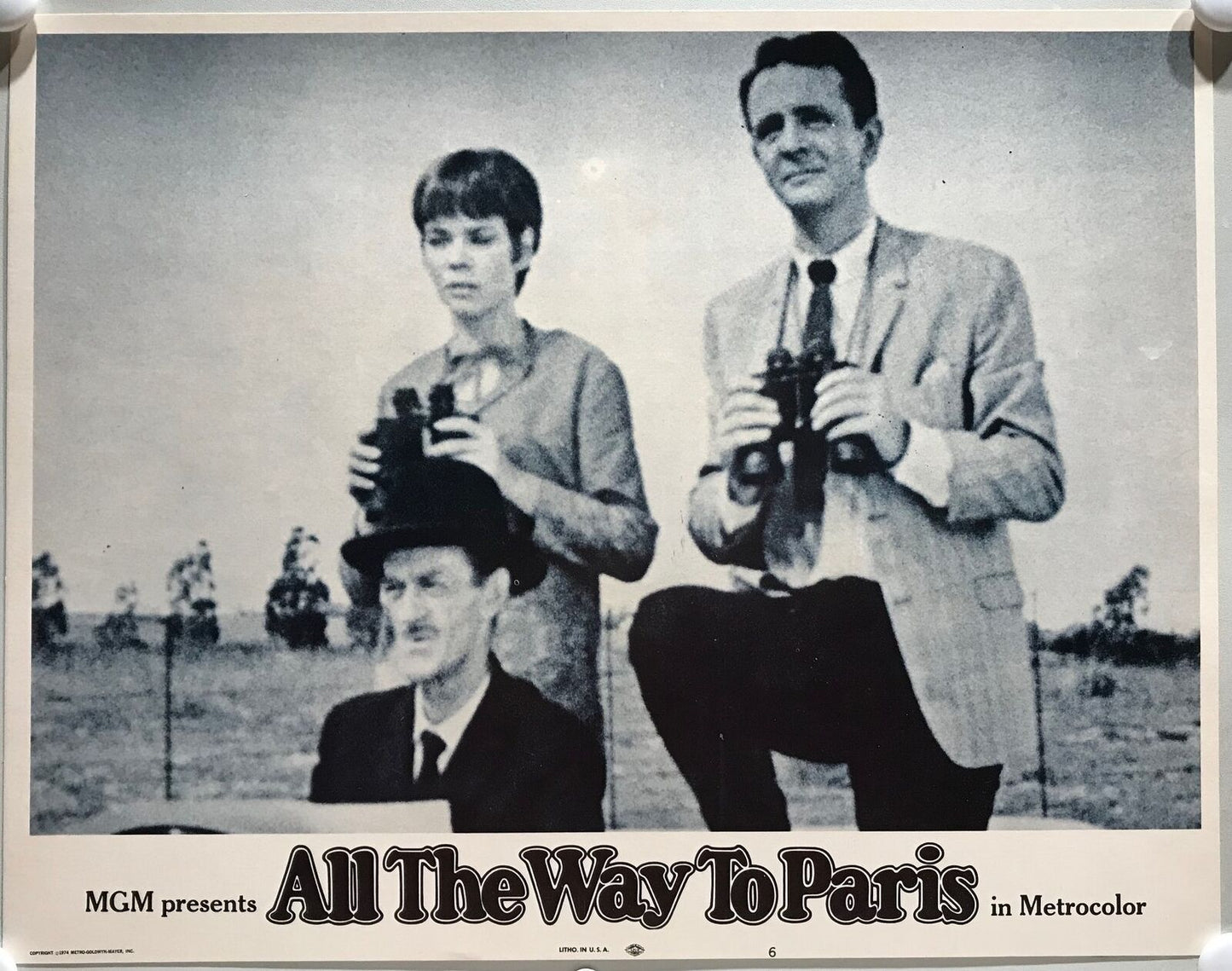 ORIGINAL LOBBY CARDS - ALL THE WAY TO PARIS - 1966 - set of 8